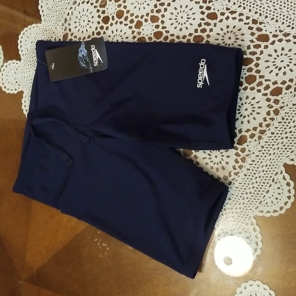 Speedo Navy Blue Bike Shorts Size 24 Youth